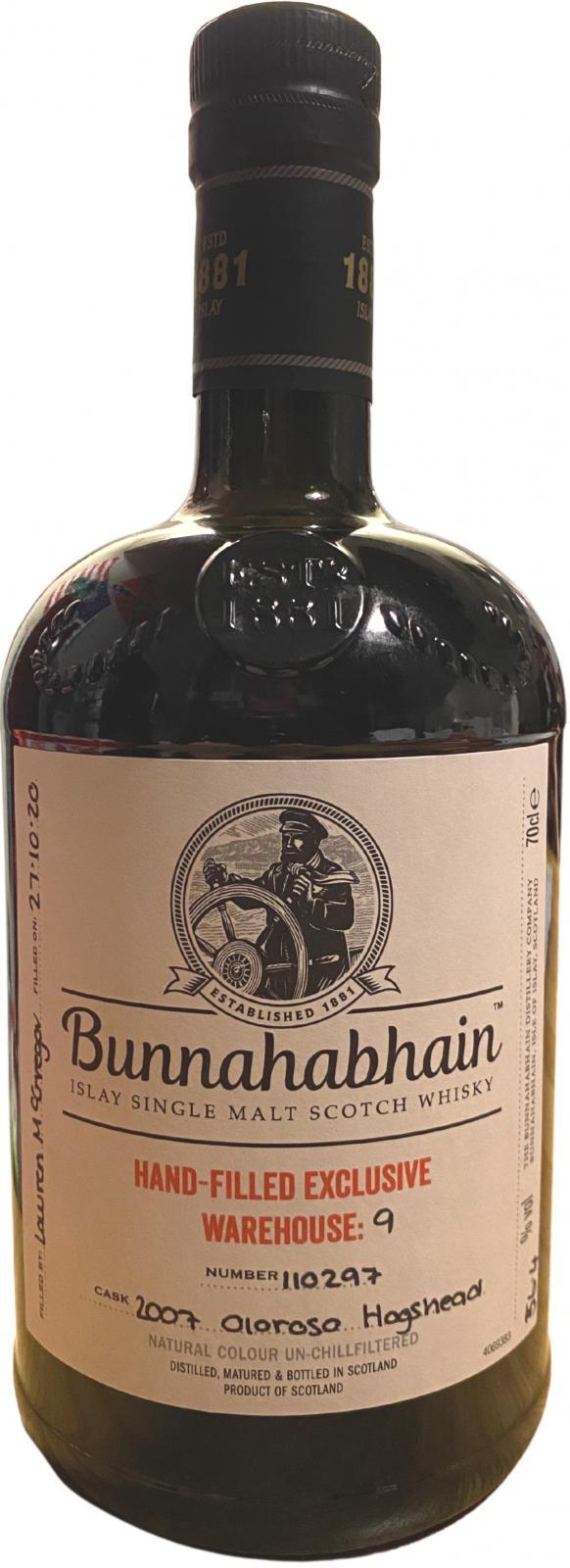 Bunnahabhain 2007 Warehouse 9 - Hand-Filled Exclusive