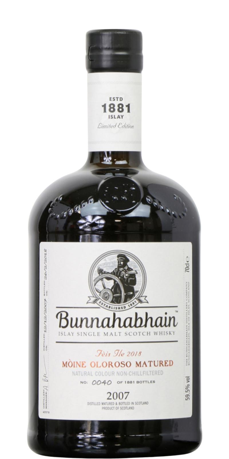 Bunnahabhain 2007 Mòine Feis Ile 2018