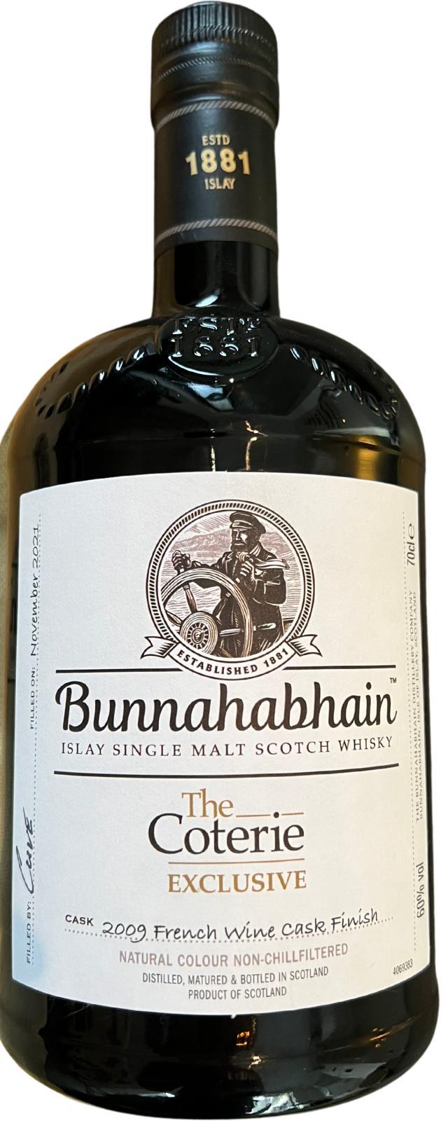 Bunnahabhain 2009 The Coterie Exclusive