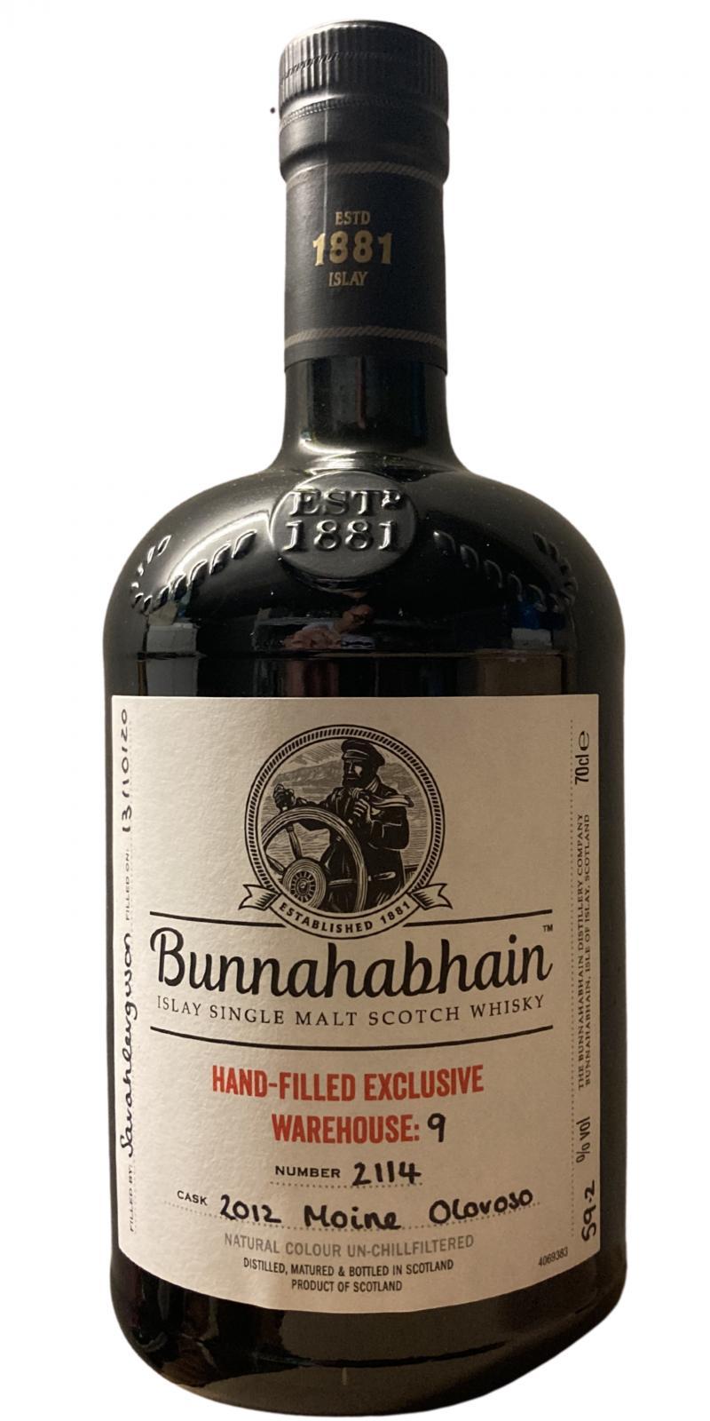 Bunnahabhain 2012 Moine Warehouse 9 - Hand Filled Exclusive