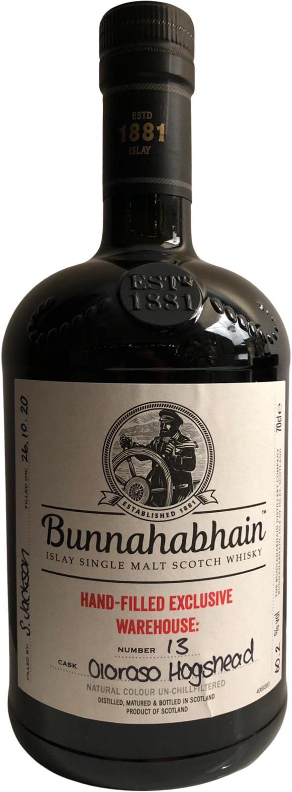 Bunnahabhain 2013 Warehouse 9 - Hand-Filled Exclusive