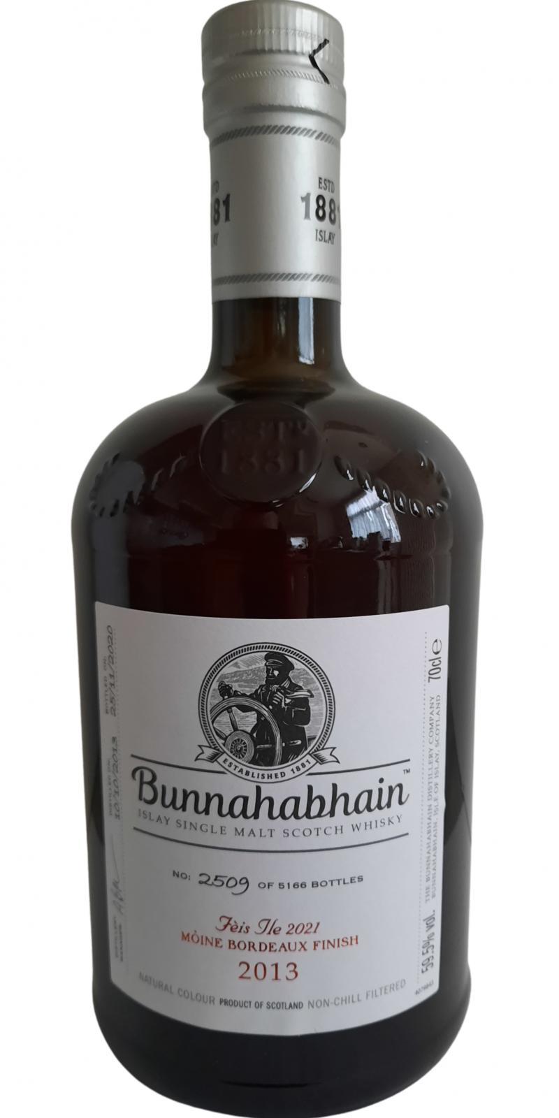 Bunnahabhain 2013 Mòine Feis Ile 2021