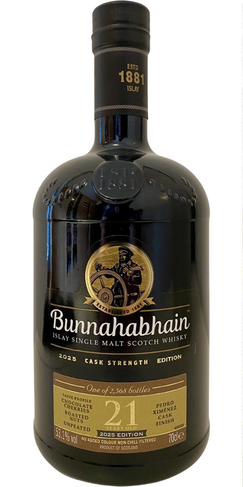 Bunnahabhain 21-year-old Cask Strength - 2025 Edition