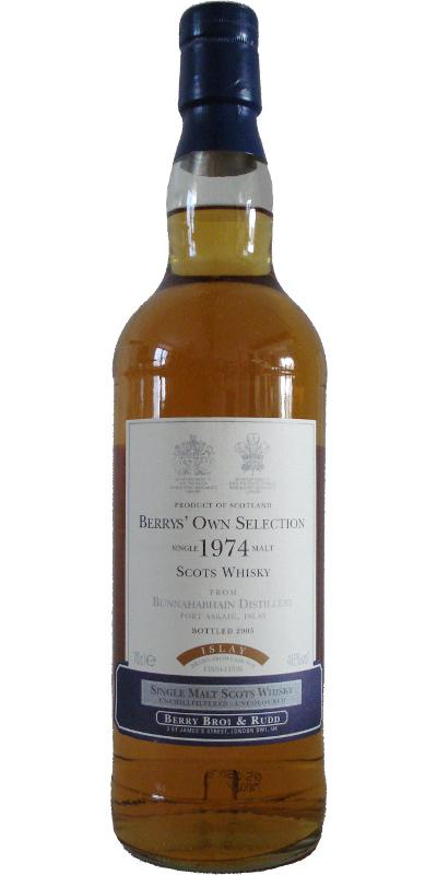 Bunnahabhain 1974 BR Berrys' Own Selection