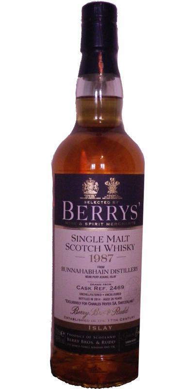 Bunnahabhain 1987 BR Berrys'