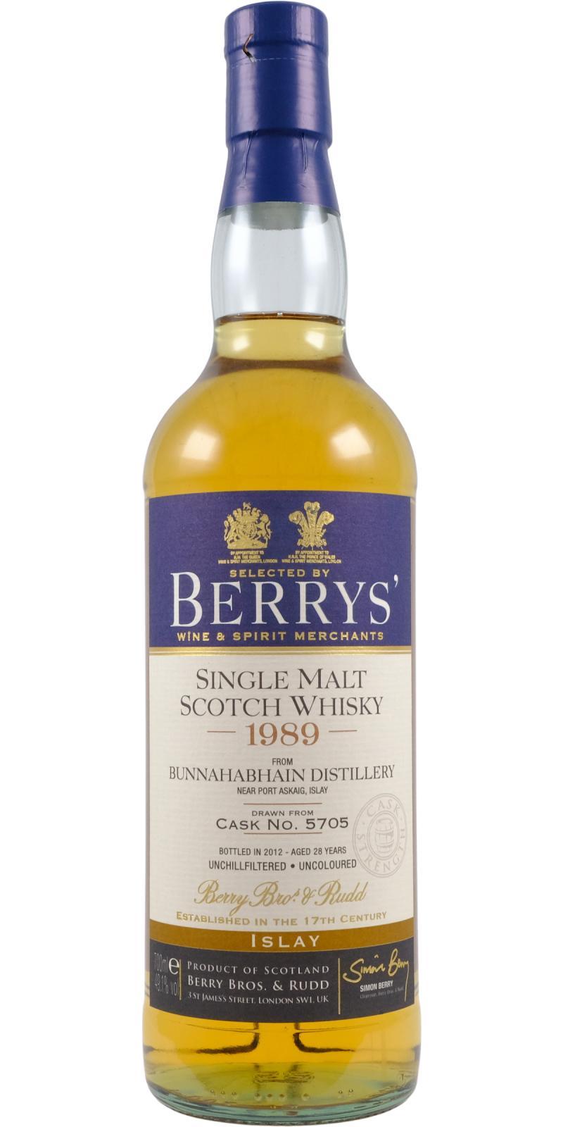 Bunnahabhain 1989 BR Berrys'