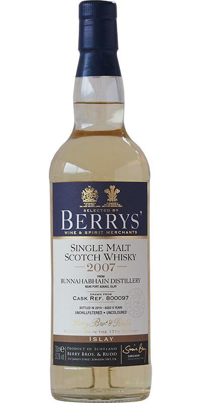 Bunnahabhain 2007 BR Berrys'