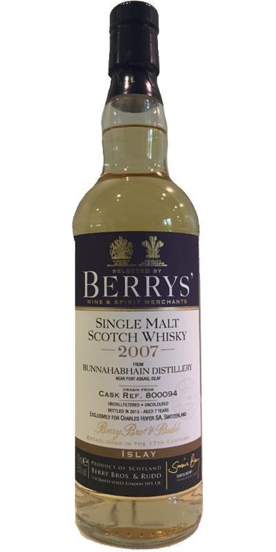 Bunnahabhain 2007 BR Berrys'