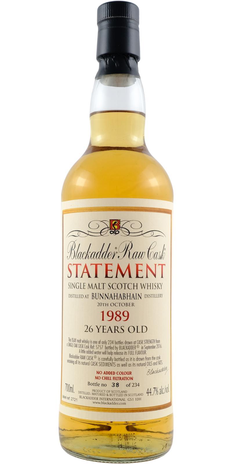 Bunnahabhain 1989 BA Raw Cask - Statement - Edition No. 25