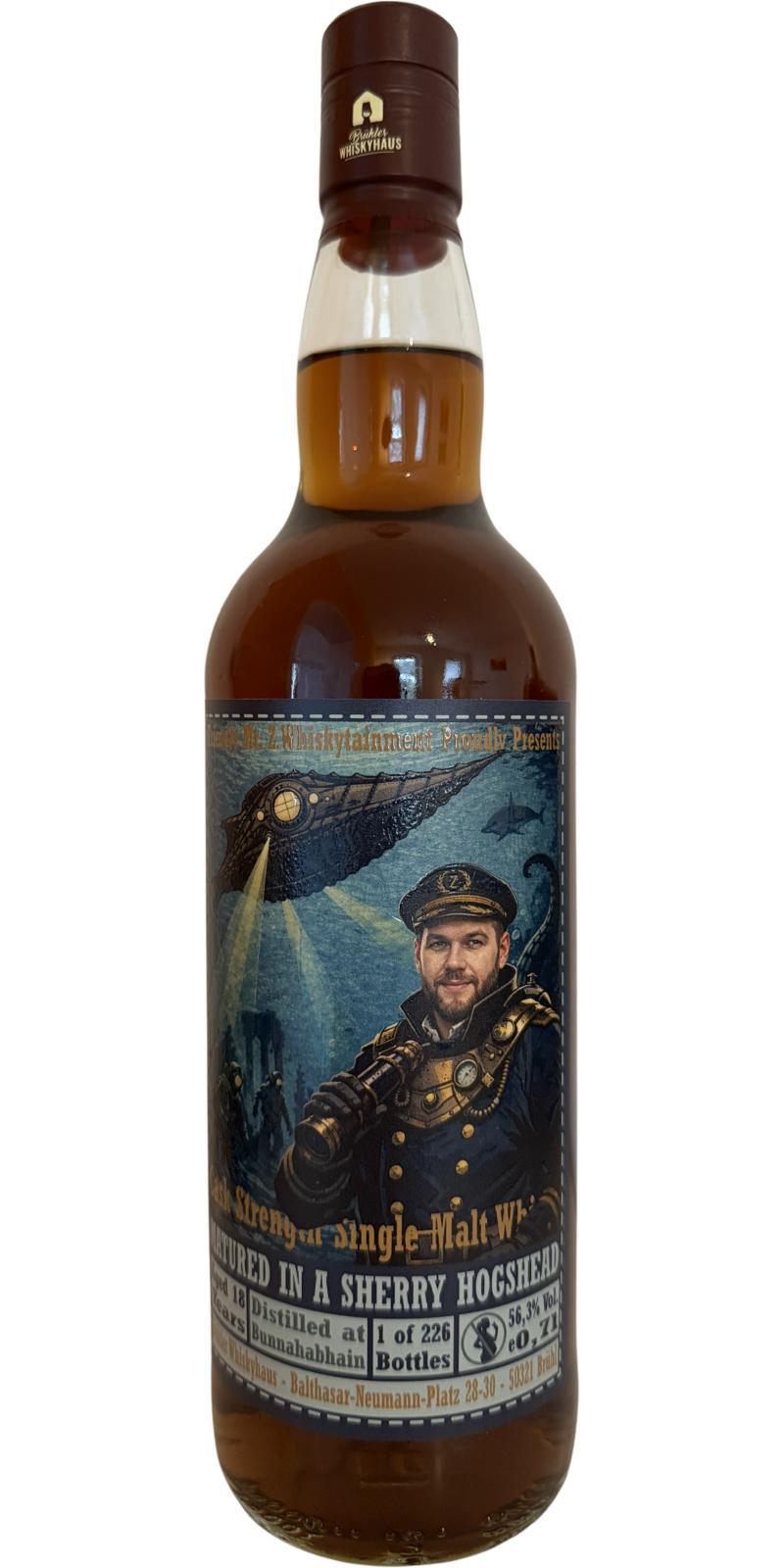 Bunnahabhain 18-year-old BW Friendly Mr. Z Whiskytainment Proudly Presents