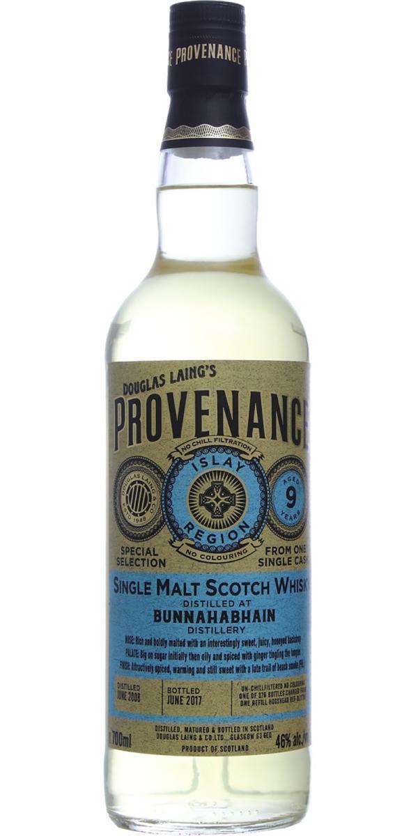 Bunnahabhain 2008 DL Provenance