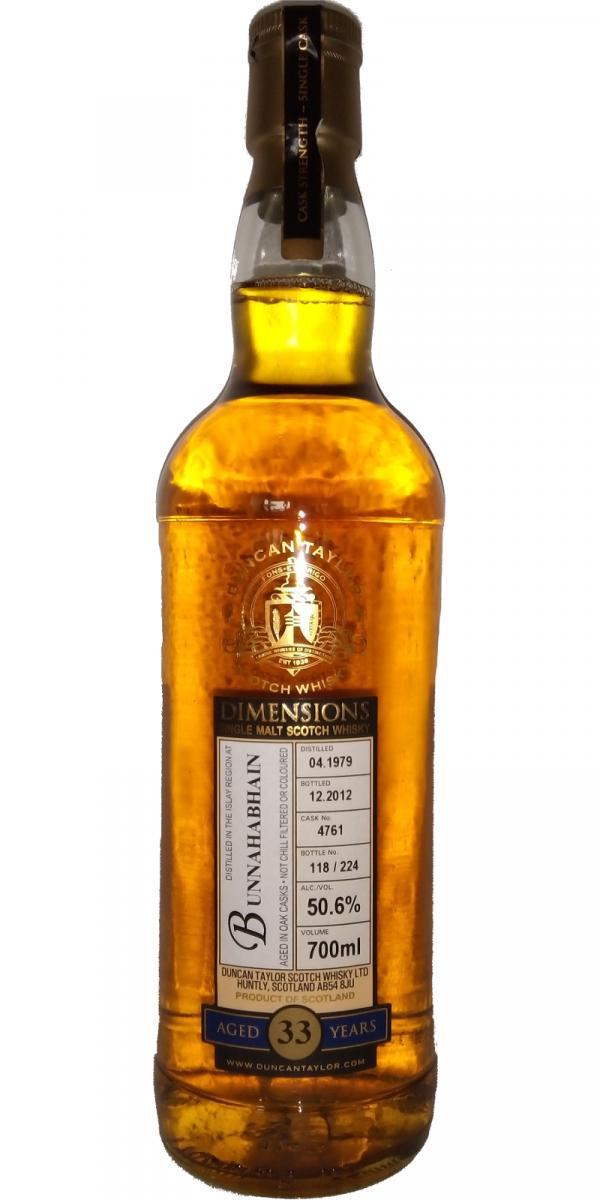 Bunnahabhain 1979 DT Dimensions