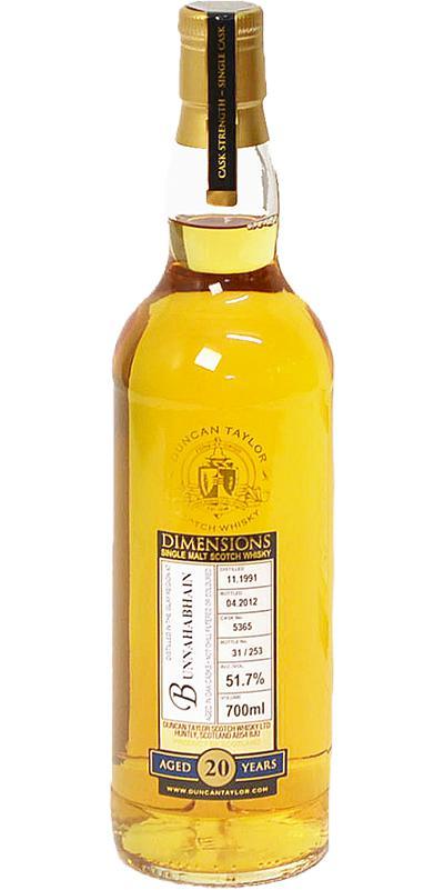 Bunnahabhain 1991 DT Dimensions