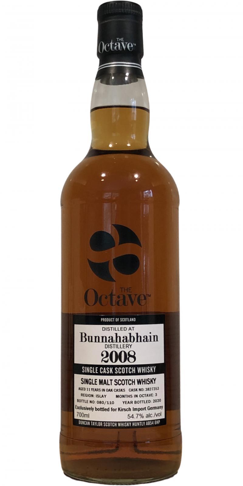 Bunnahabhain 2008 DT The Octave