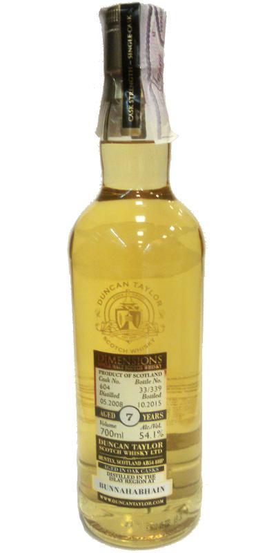 Bunnahabhain 2008 DT Dimensions