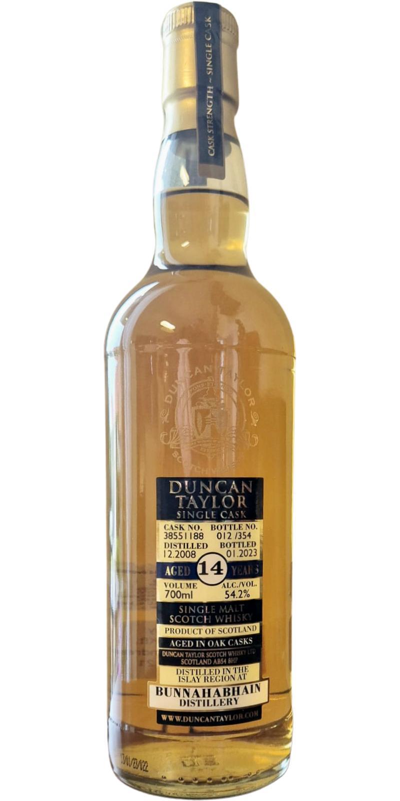 Bunnahabhain 2008 DT Single Cask