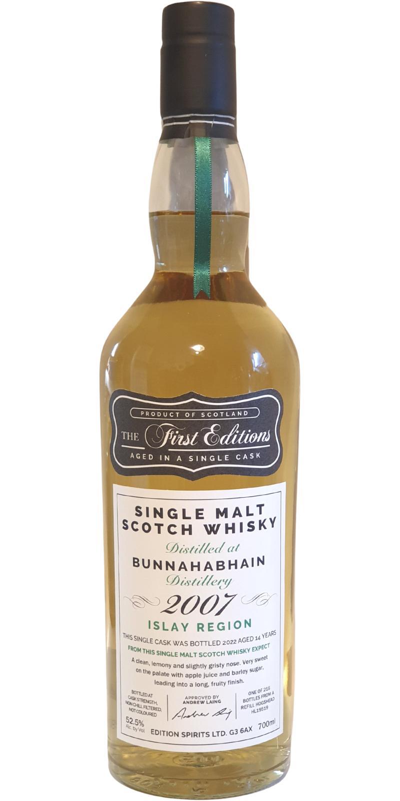Bunnahabhain 2007 ED The First Editions