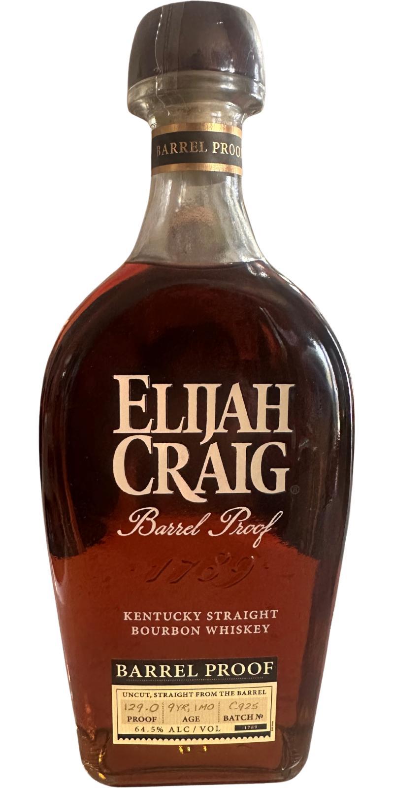 Elijah Craig 09-year-old  Barrel Proof