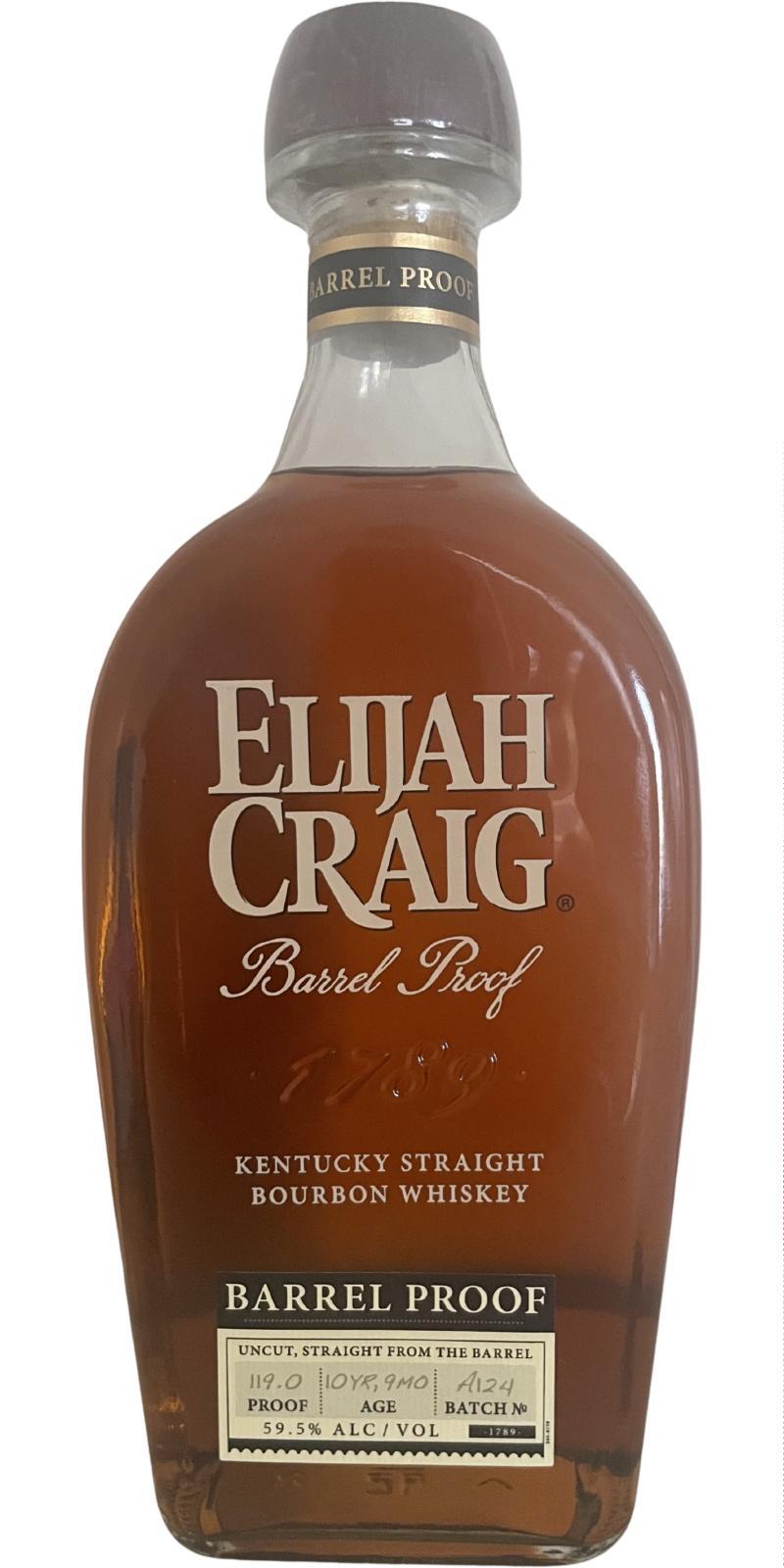 Elijah Craig 10-year-old  Barrel Proof