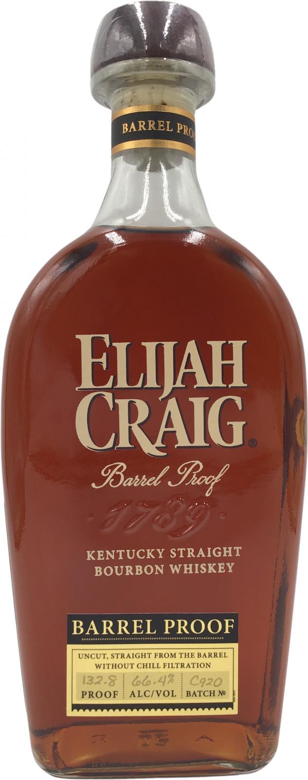 Elijah Craig 12-year-old  Barrel Proof Kentucky Straight Bourbon Whiskey