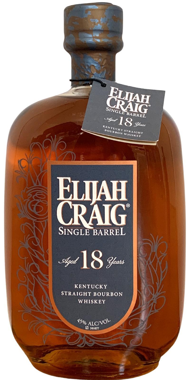 Elijah Craig 18-year-old  Single Barrel