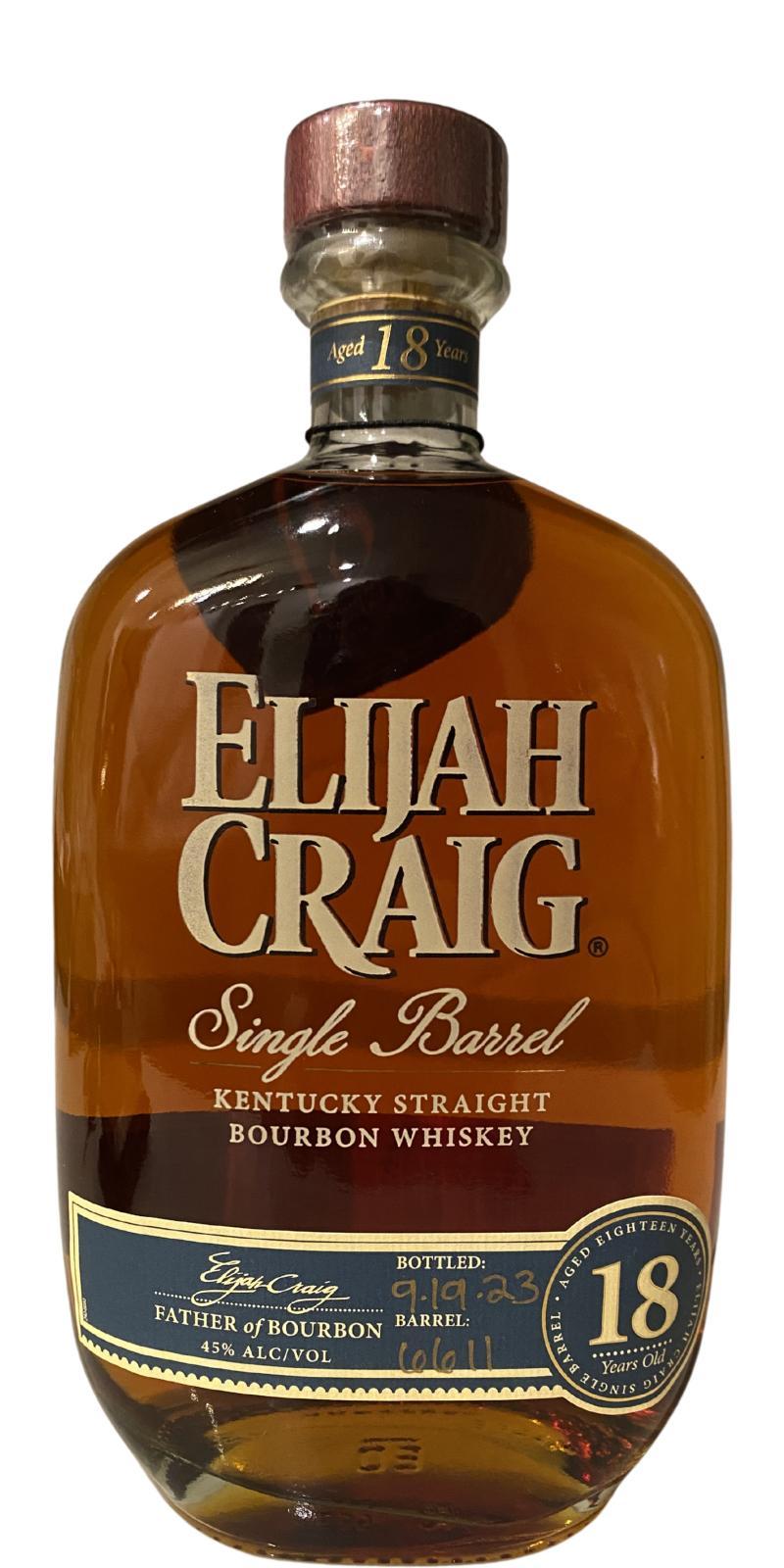 Elijah Craig 18-year-old  Single Barrel