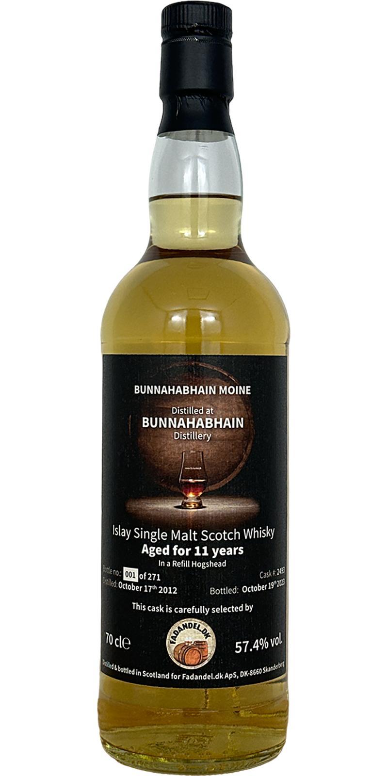 Bunnahabhain 2012 F.dk Moine