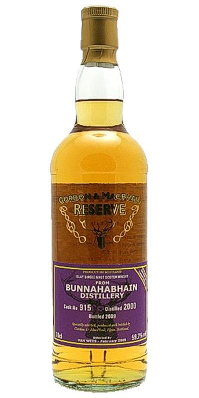 Bunnahabhain 2000 GM Reserve for van Wees