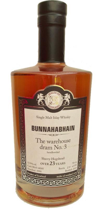 Bunnahabhain 1990 MoS The warehouse dram No. 3
