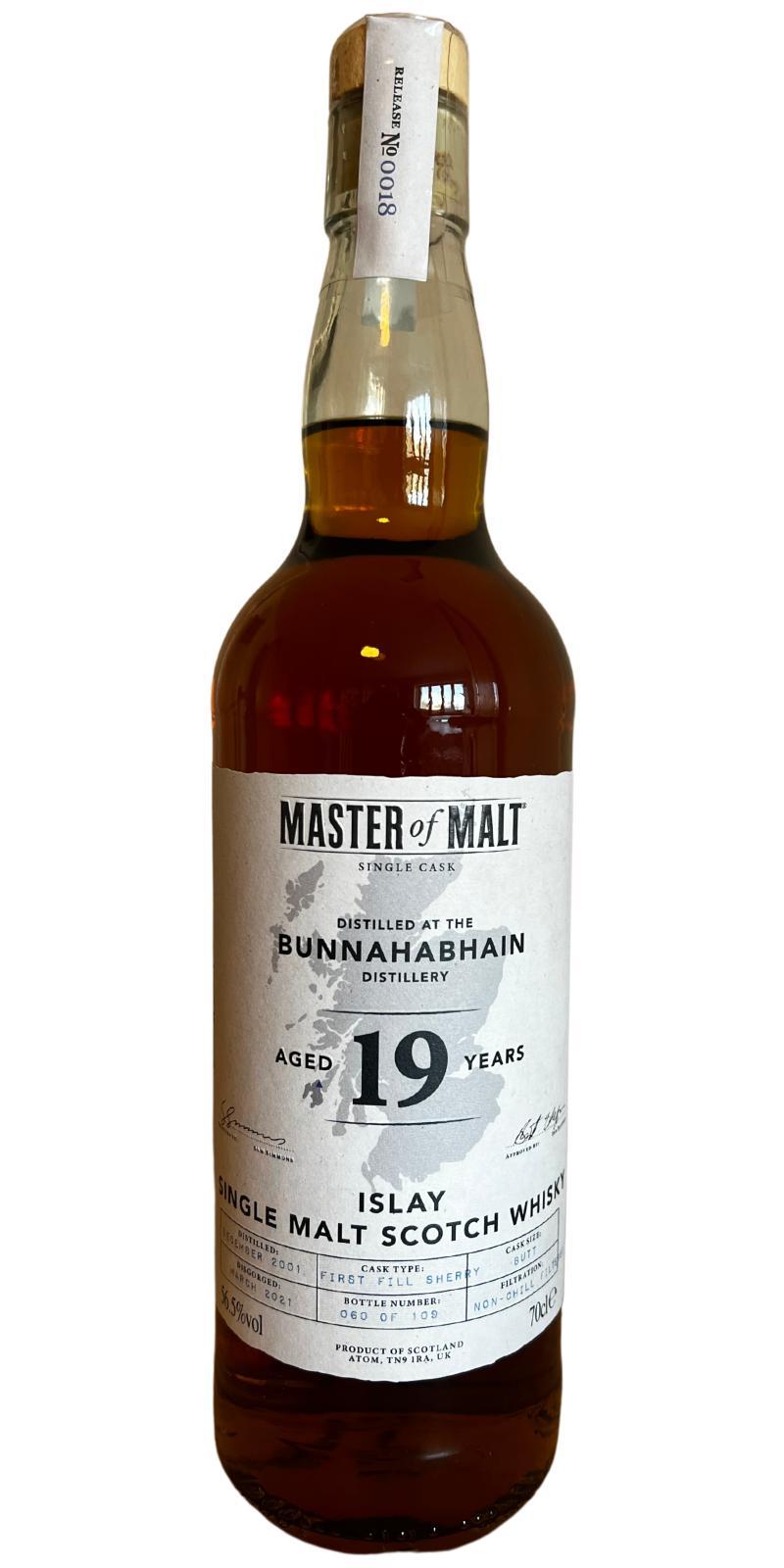 Bunnahabhain 2001 MoM Single Cask Series