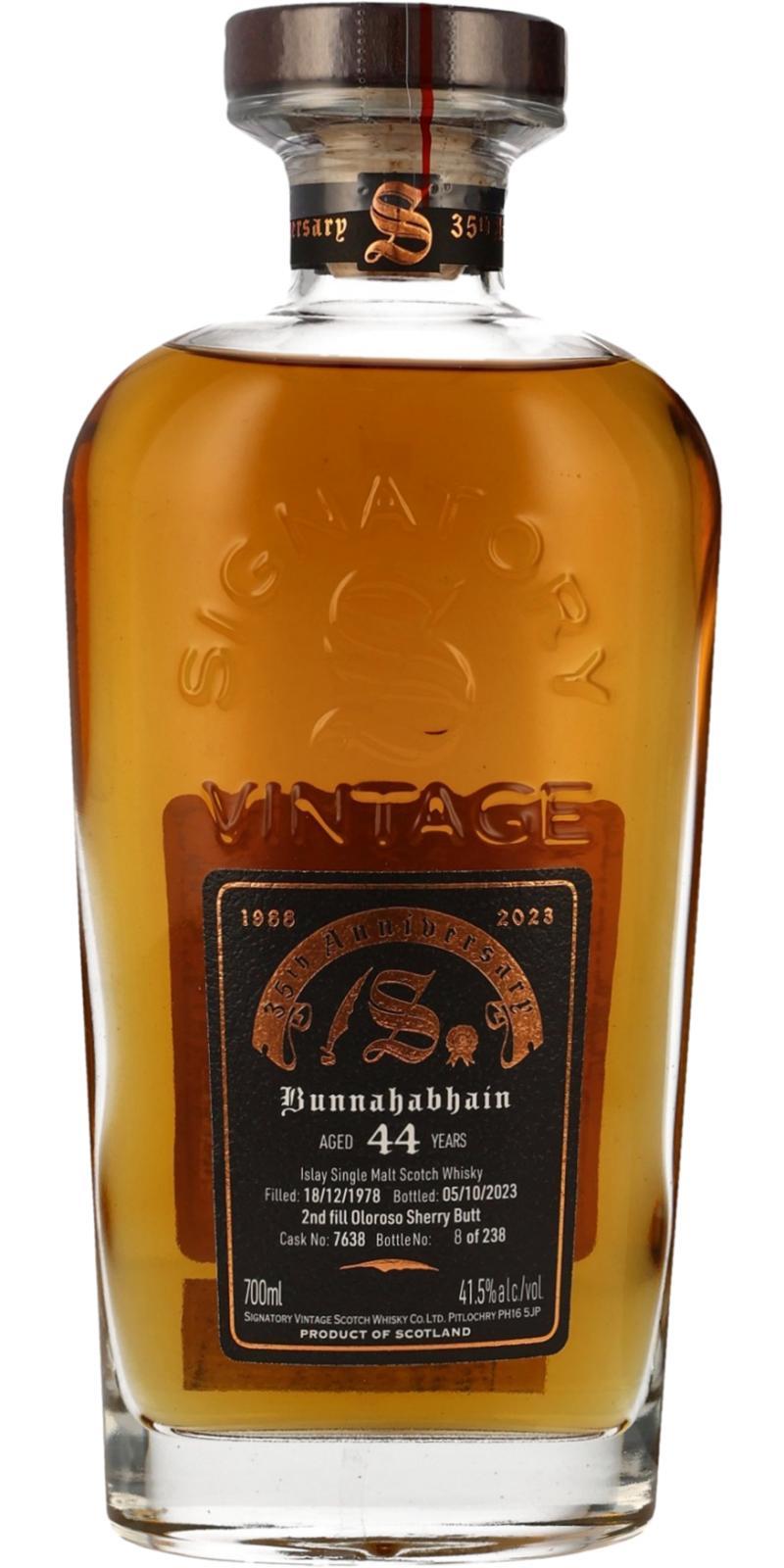 Bunnahabhain 1978 SV Rare Reserve - Cask Strength Collection