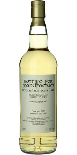 Bunnahabhain 1997 SV Bottled for Manufactum