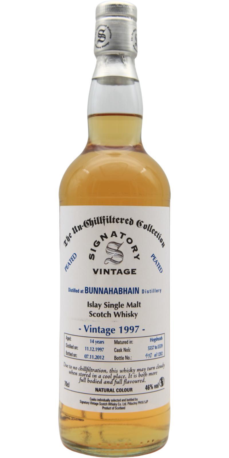 Bunnahabhain 1997 SV The Un-Chillfiltered Collection