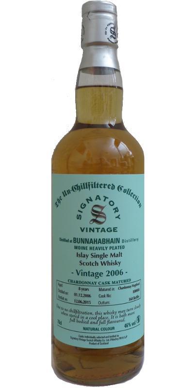 Bunnahabhain 2006 SV Moine The Un-Chillfiltered Collection