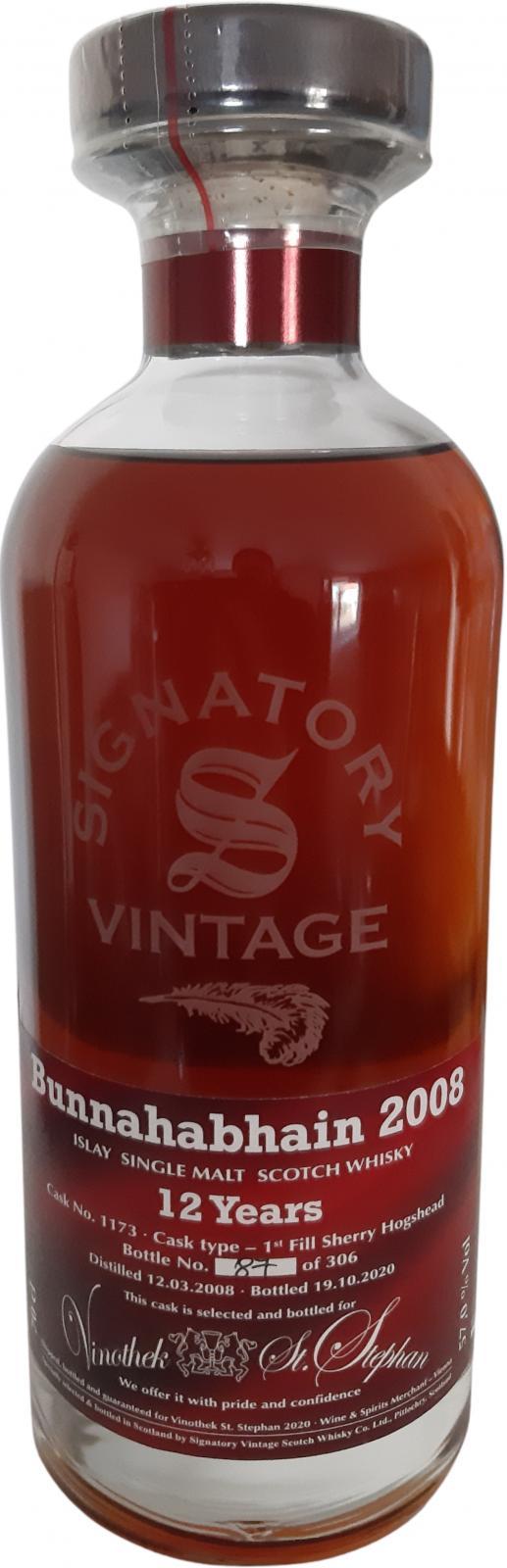 Bunnahabhain 2008 SV