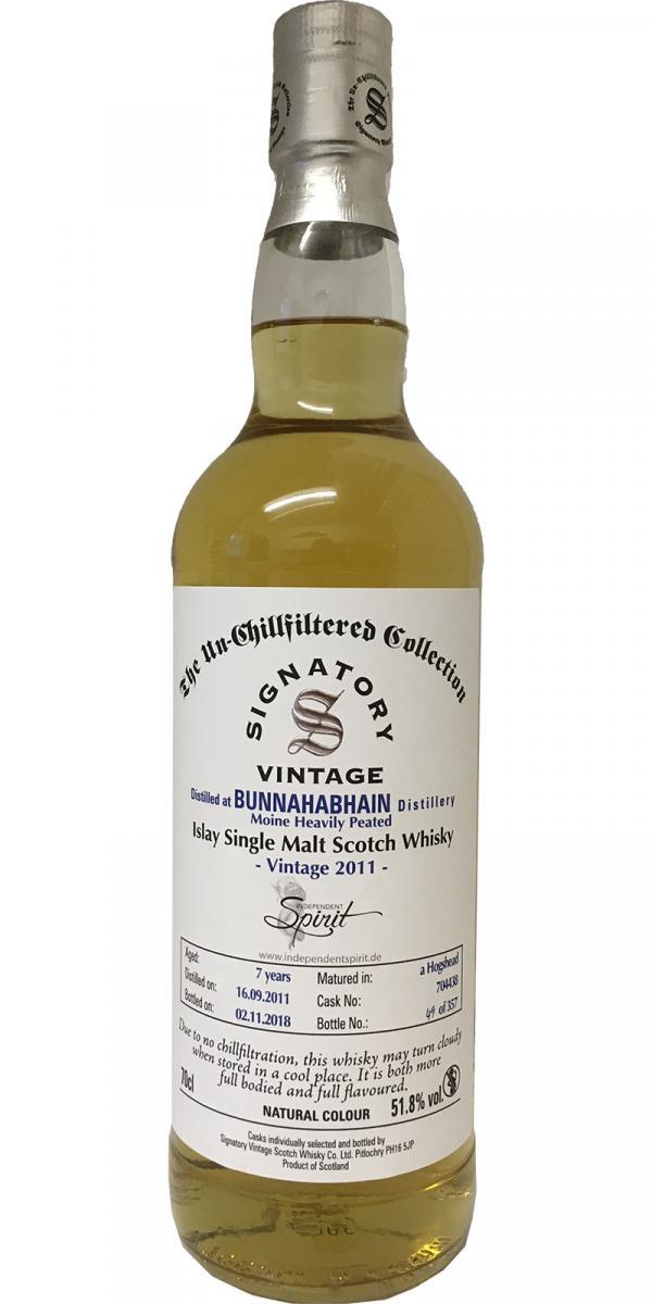 Bunnahabhain 2011 SV Moine The Un-Chillfiltered Collection