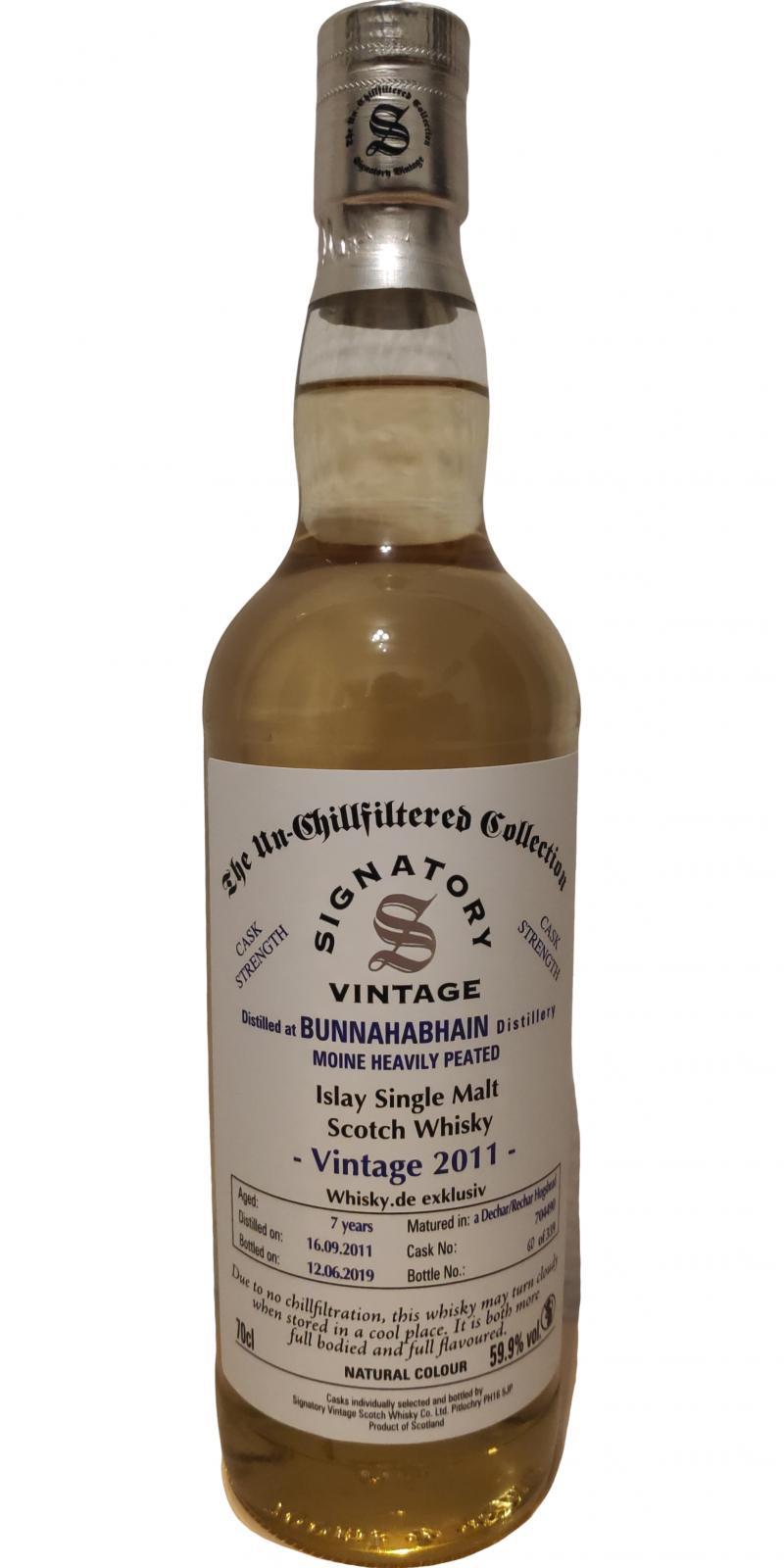Bunnahabhain 2011 SV Moine The Un-Chillfiltered Collection