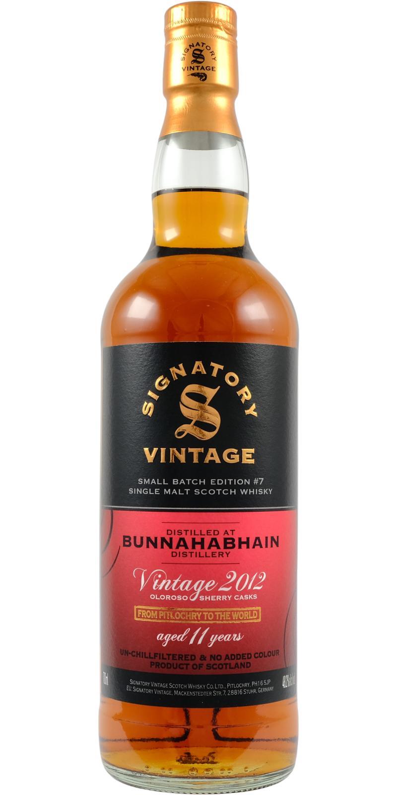 Bunnahabhain 2012 SV Small Batch Edition #7