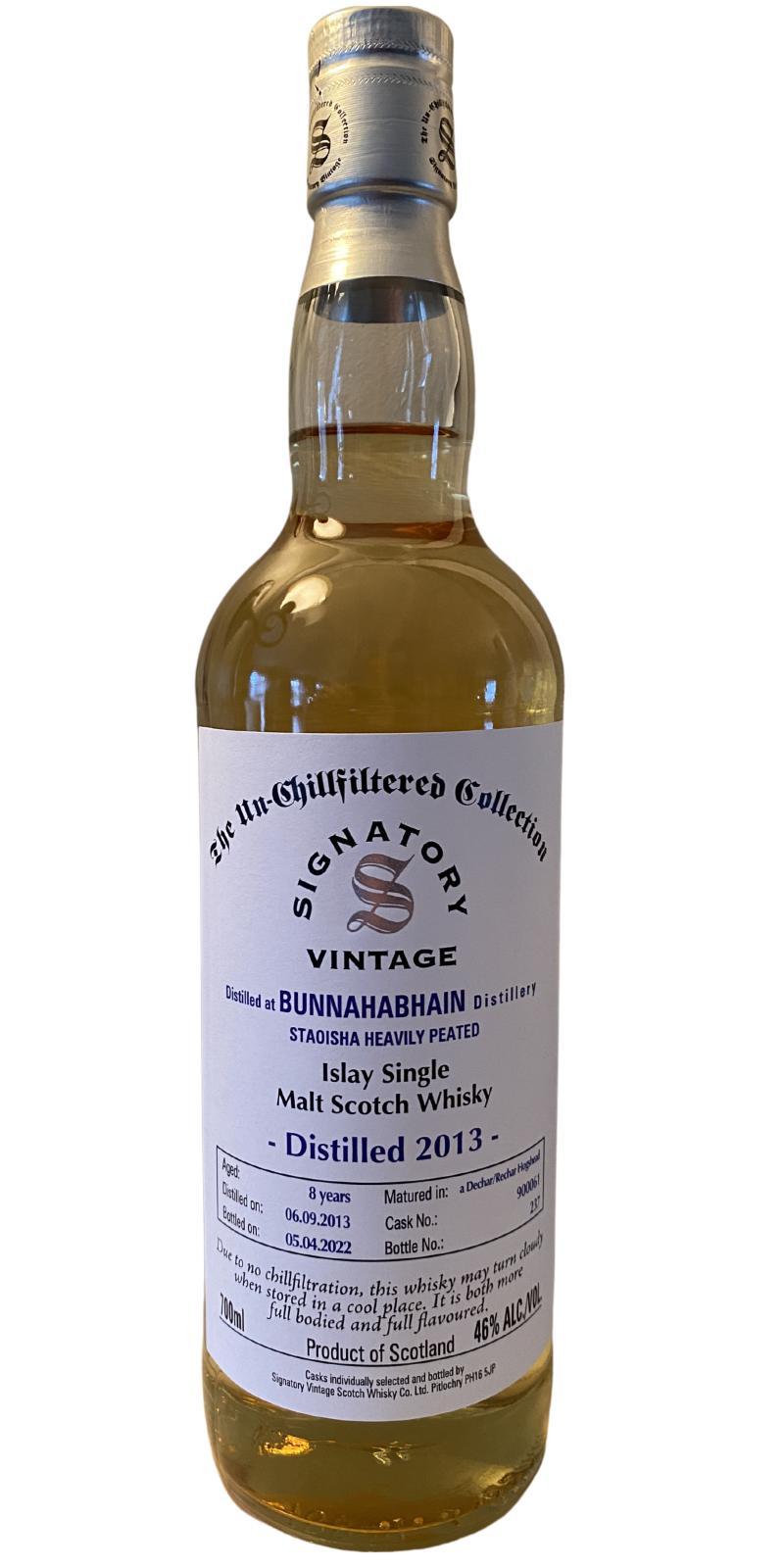 Bunnahabhain 2013 SV The Un-Chillfiltered Collection - Heavily Peated