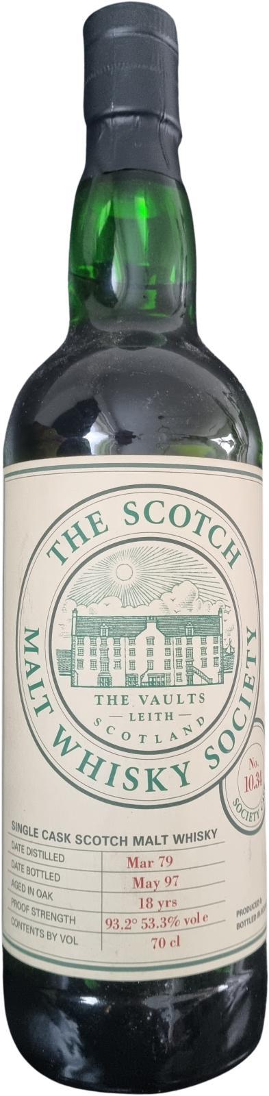 Bunnahabhain 1979 SMWS 10.34 Smoke and toasted coconuts