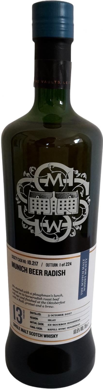 Bunnahabhain 2007 SMWS 10.217 Munich beer radish