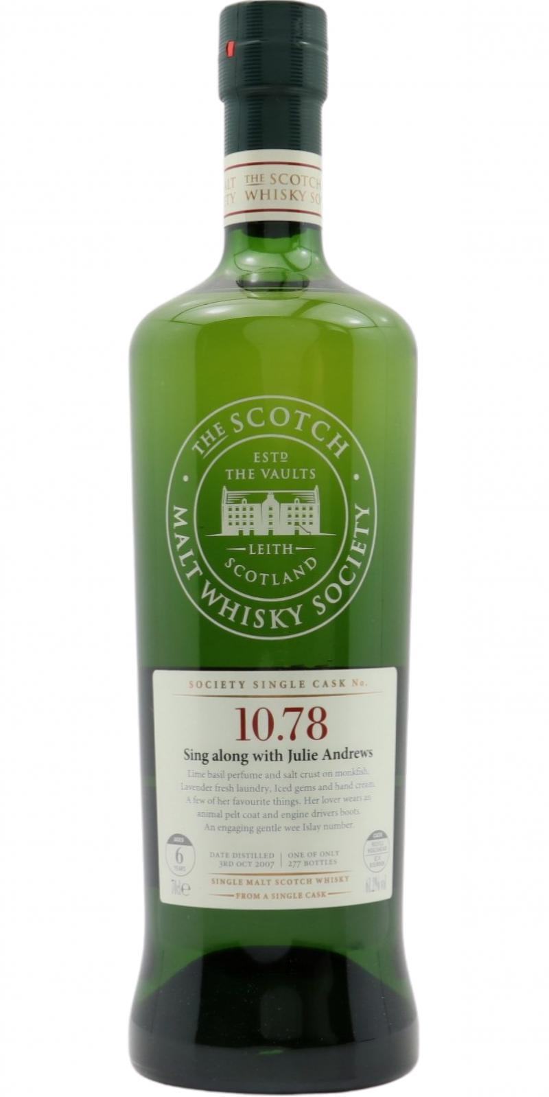 Bunnahabhain 2007 SMWS 10.78 Sing along with Julie Andrews