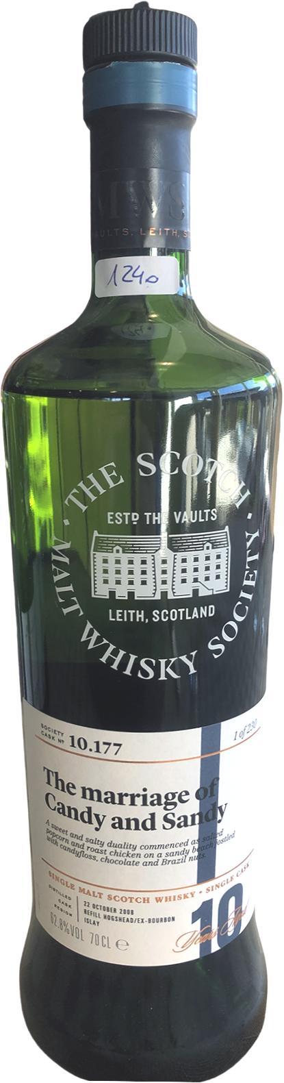 Bunnahabhain 2008 SMWS 10.177 The marriage of Candy and Sandy