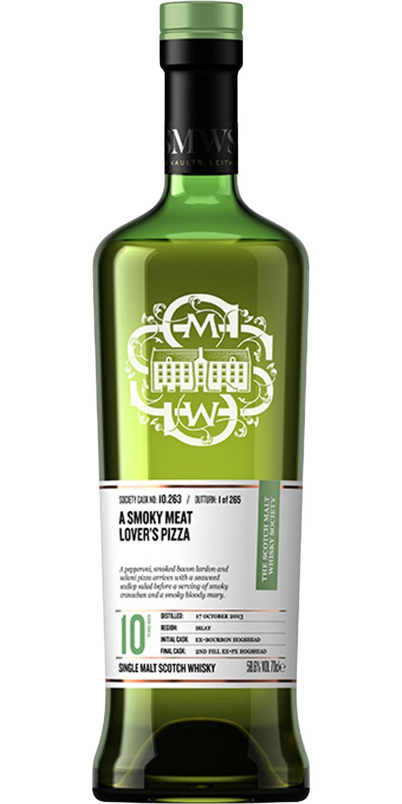 Bunnahabhain 2013 SMWS 10.263 A smoky meat loverˋs pizza