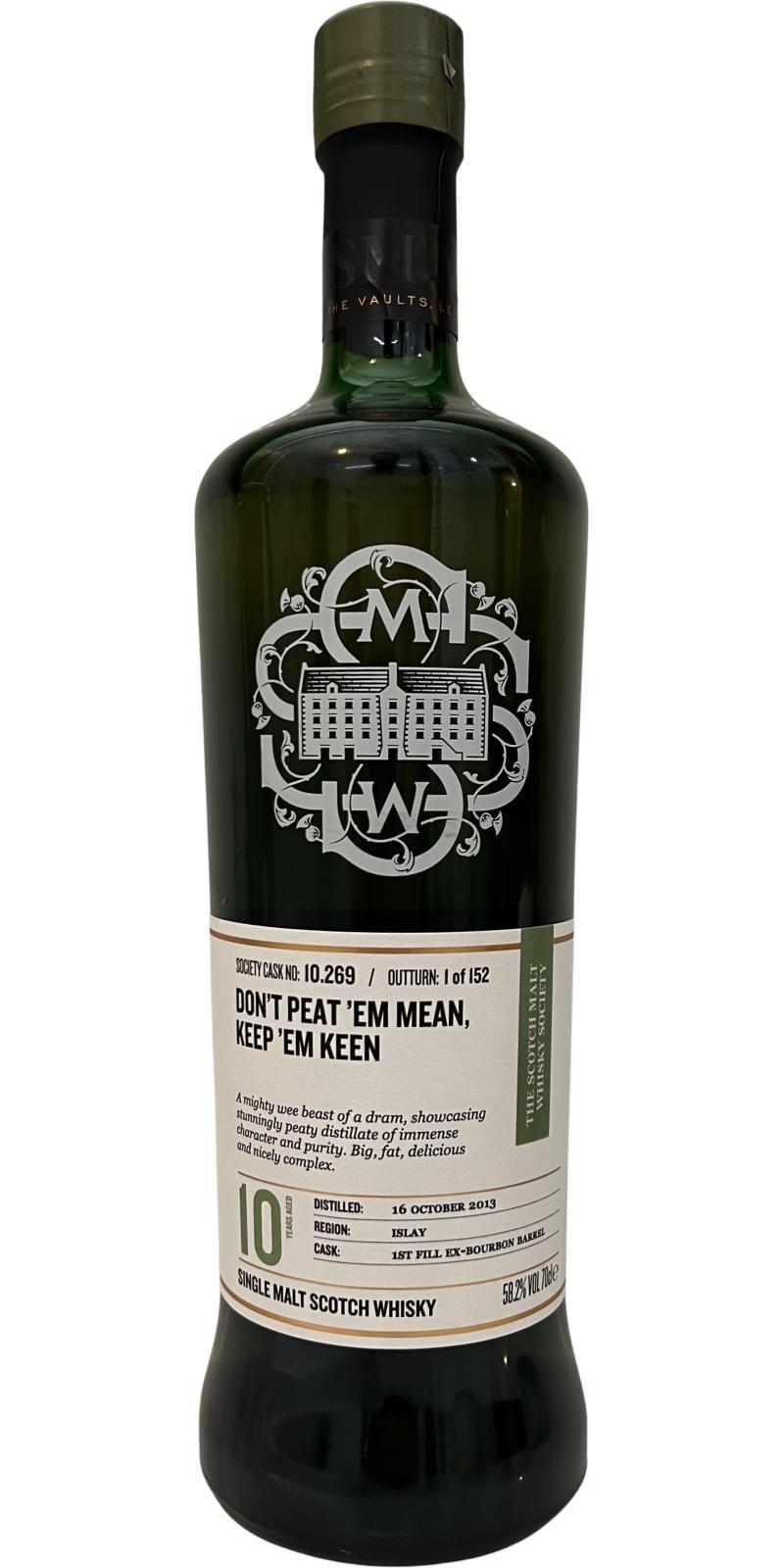 Bunnahabhain 2013 SMWS 10.269 Don't peat 'em mean, keep 'em keen