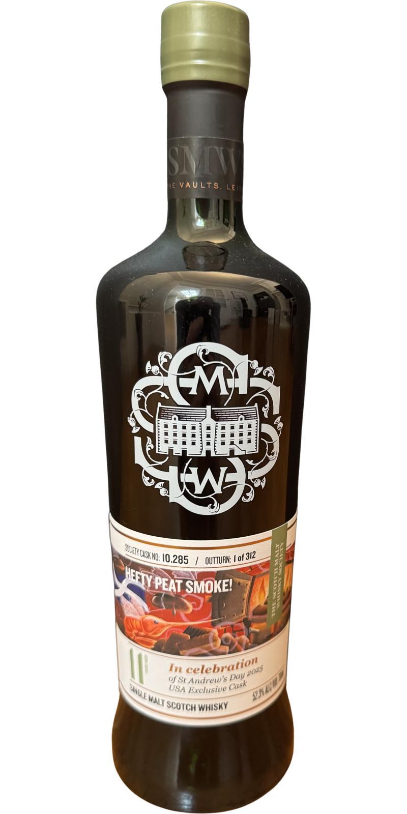 Bunnahabhain 2013 SMWS 10.285 Hefty peat smoke!