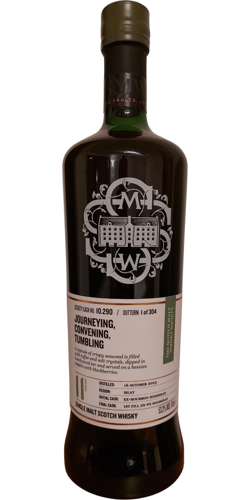 Bunnahabhain 2013 SMWS 10.290 Journeying, convening, tumbling