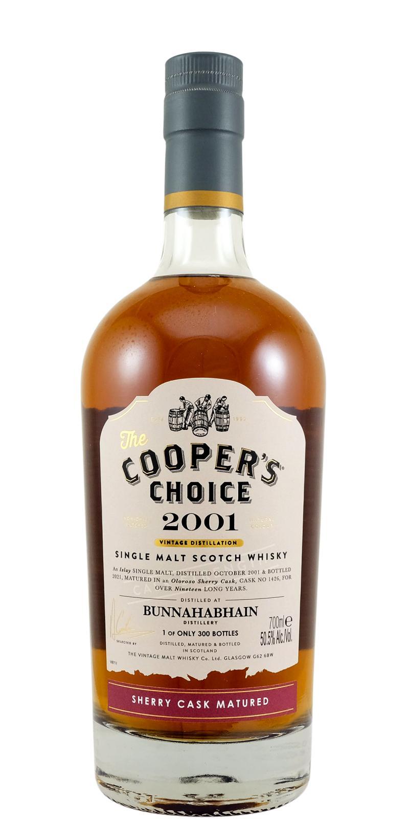 Bunnahabhain 2001 VM The Cooper's Choice