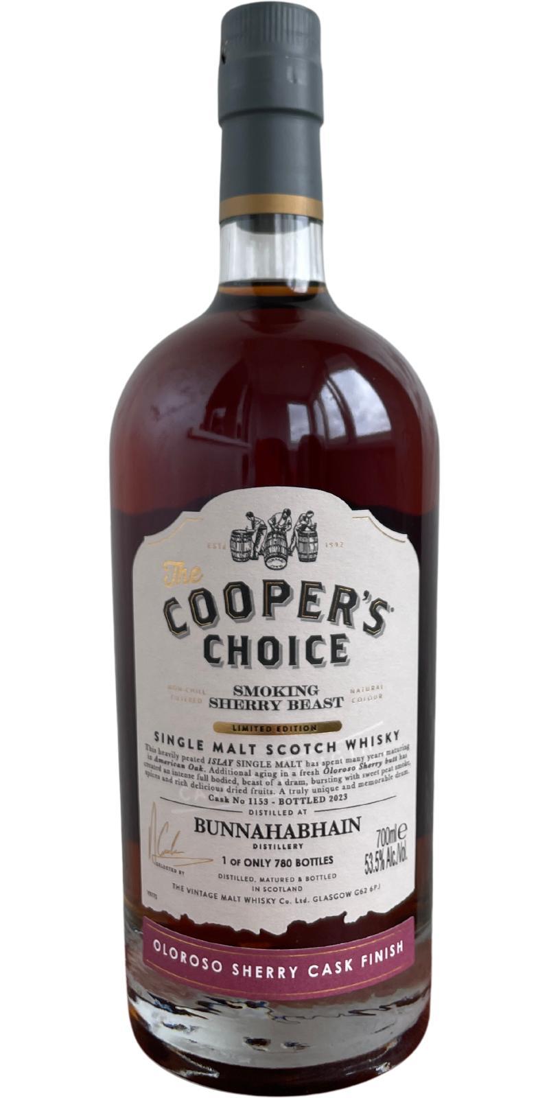 Bunnahabhain Smoking Sherry Beast VM The Cooper's Choice