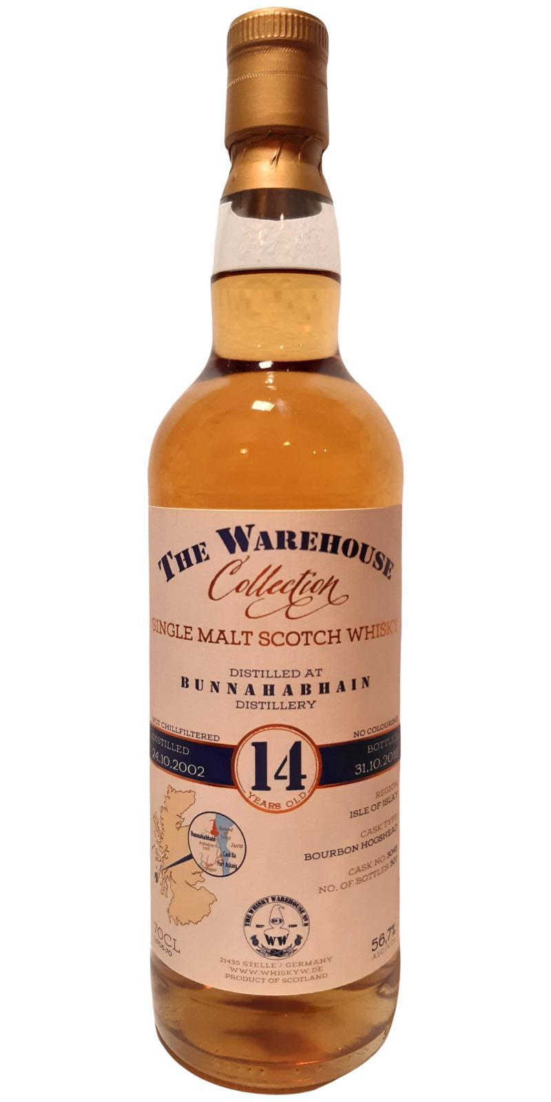 Bunnahabhain 2002 WW8 The Warehouse Collection